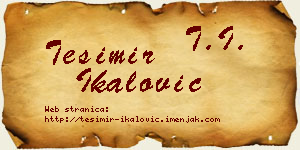 Tešimir Ikalović vizit kartica